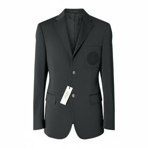 Versace Collection Men's Black Blazer Medusa Patch EU 48 US 38 New